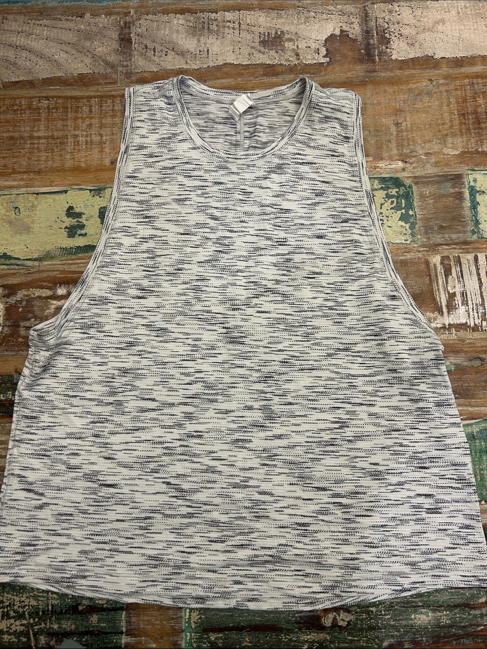 lululemon athletica White and Gray Space-Dye Tank